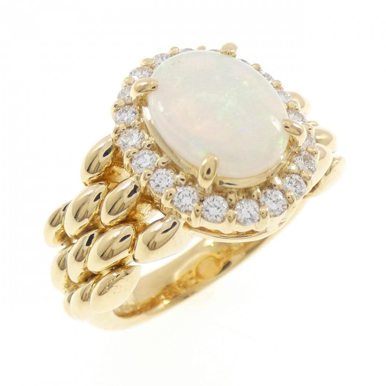 K18YG オパール リング 1.17CT