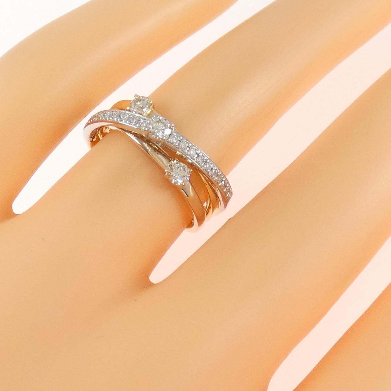 K18YG/PT900/K18PG Diamond Ring 0.30CT