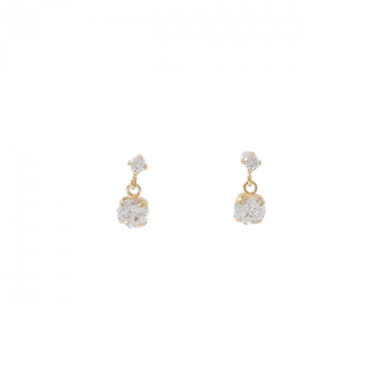 K18YG キュービック ピアス