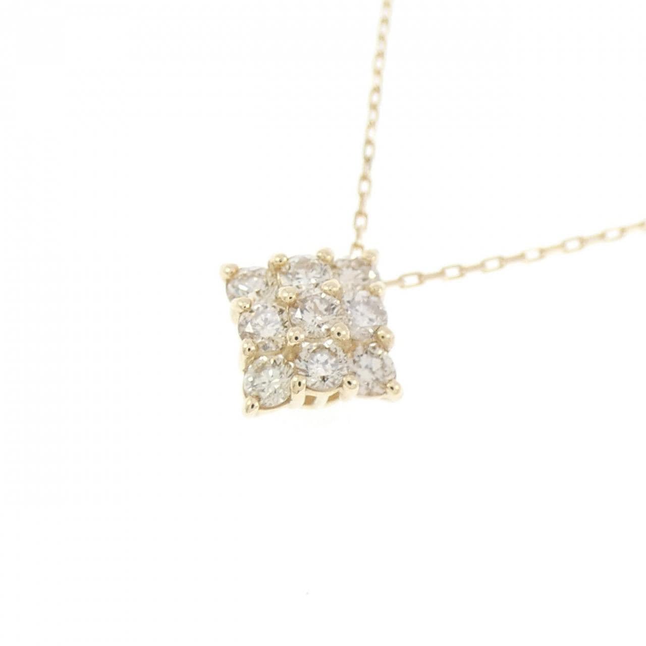 【新品】K10YG ダイヤモンド ネックレス 0.20CT