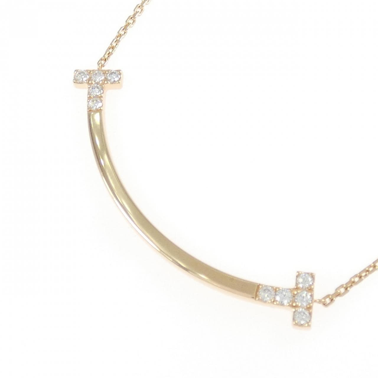 ティファニー Tスマイル ミディアム ネックレス 0.19CT