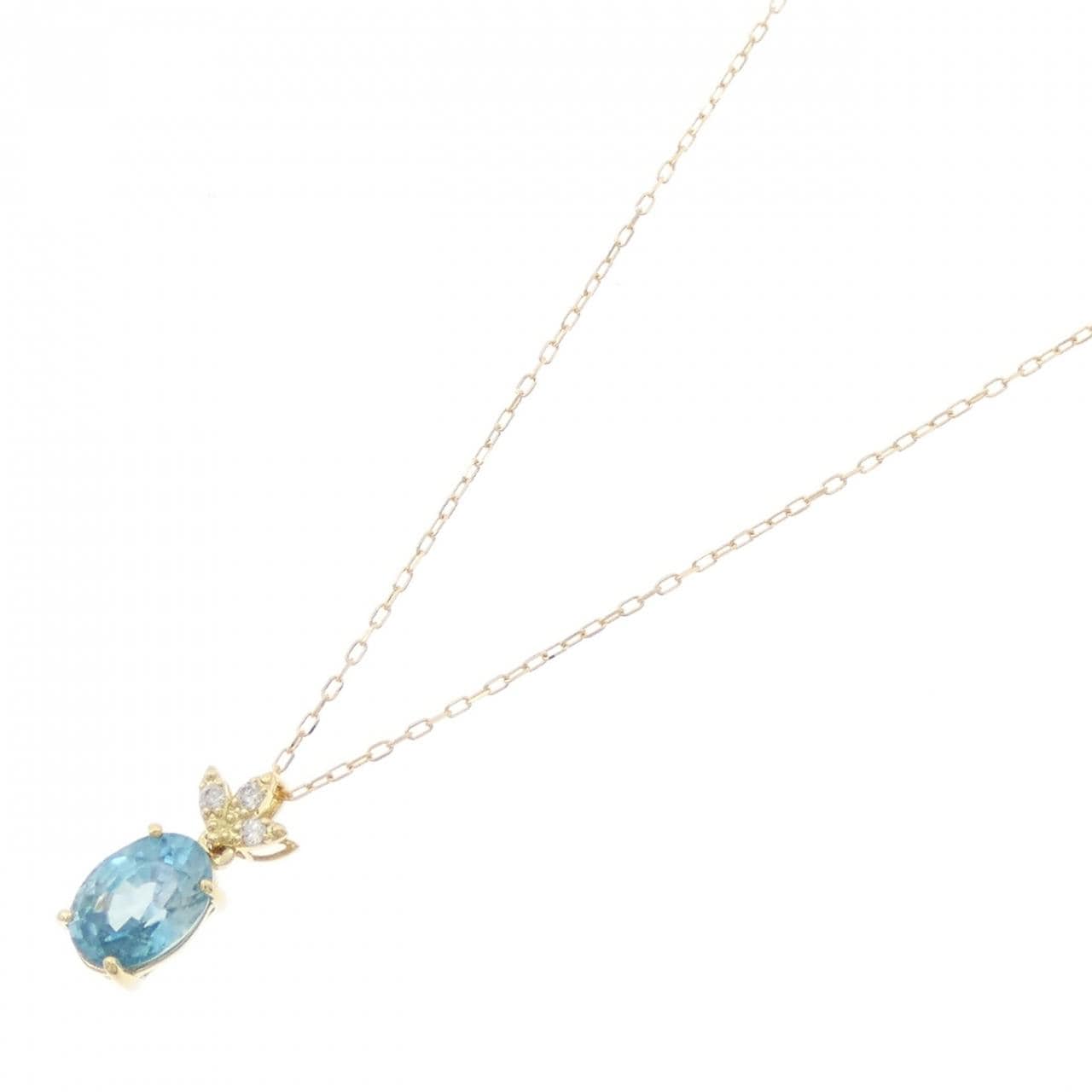K18YG ジルコン ネックレス 1.13CT