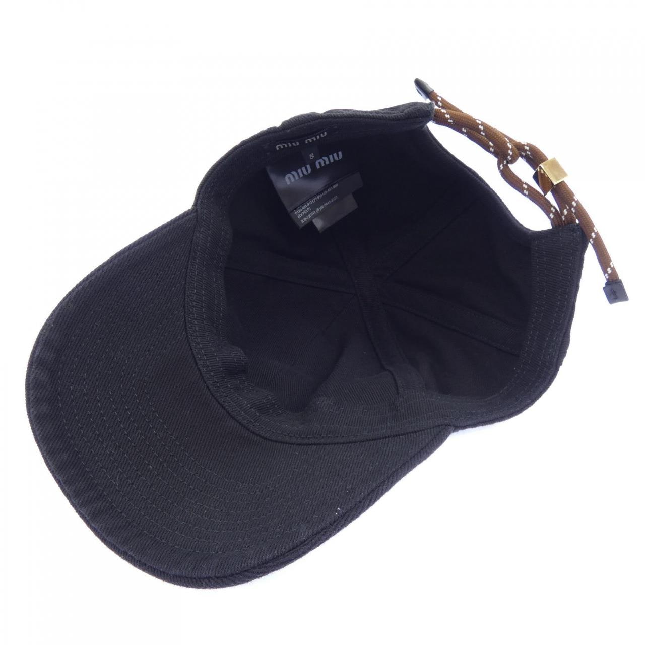 ミュウミュウ MIU MIU デニムベースボールキャップ 5HC369 2CR1 キャップ