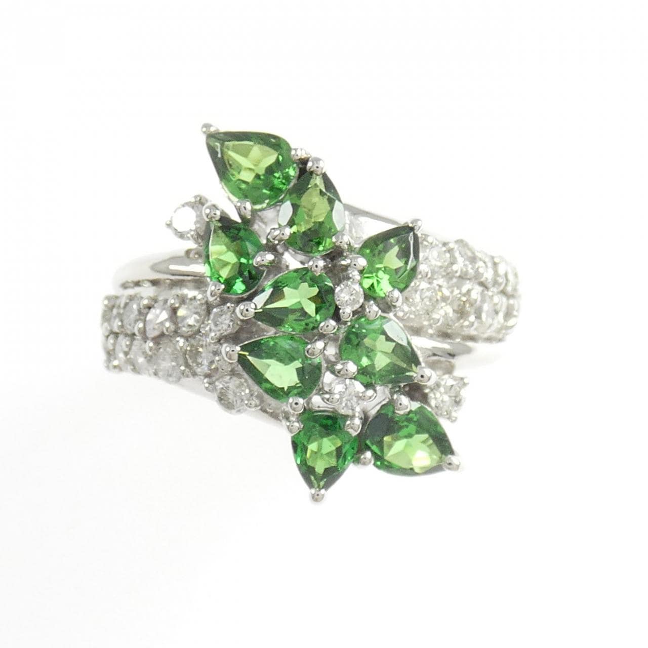 PT900 グリーンガーネット リング 1.52CT