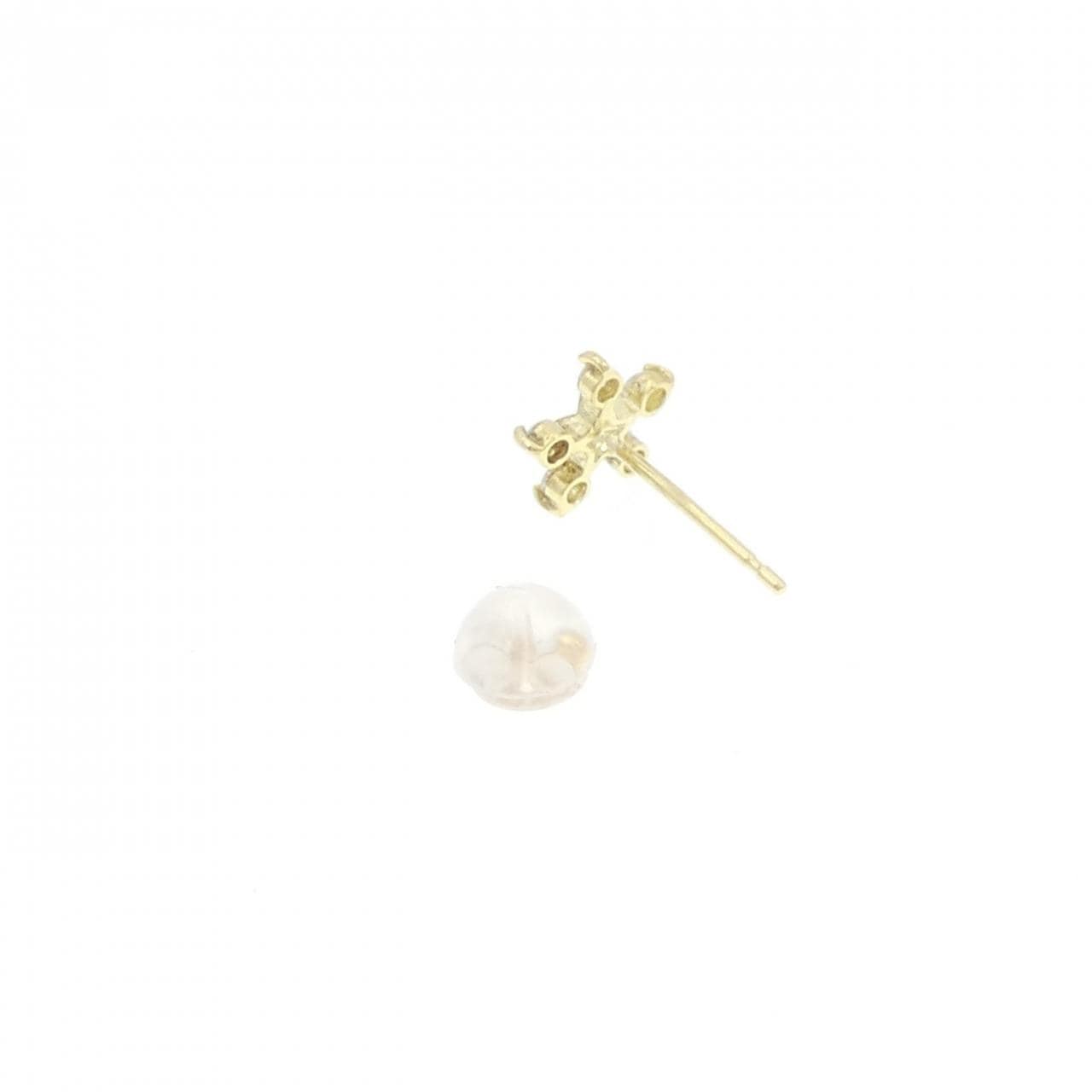 K18YG ダイヤモンド ピアス 0.10CT 片耳