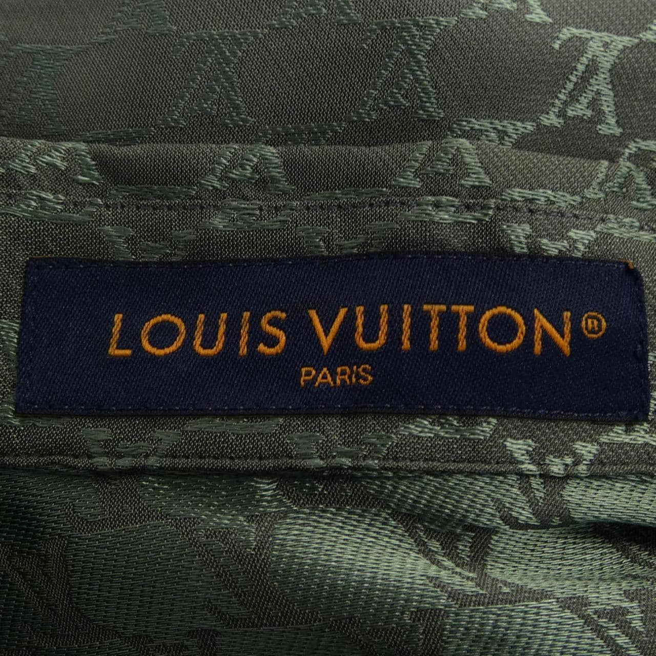 ルイヴィトン LOUIS VUITTON ショートスリーブジャガードシルクプレンドシャツ HRS30WKSY S／Sシャツ