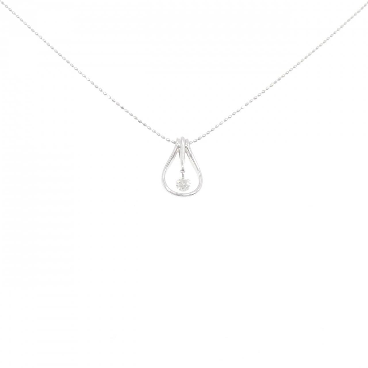 K18WG ダイヤモンド ネックレス 0.10CT