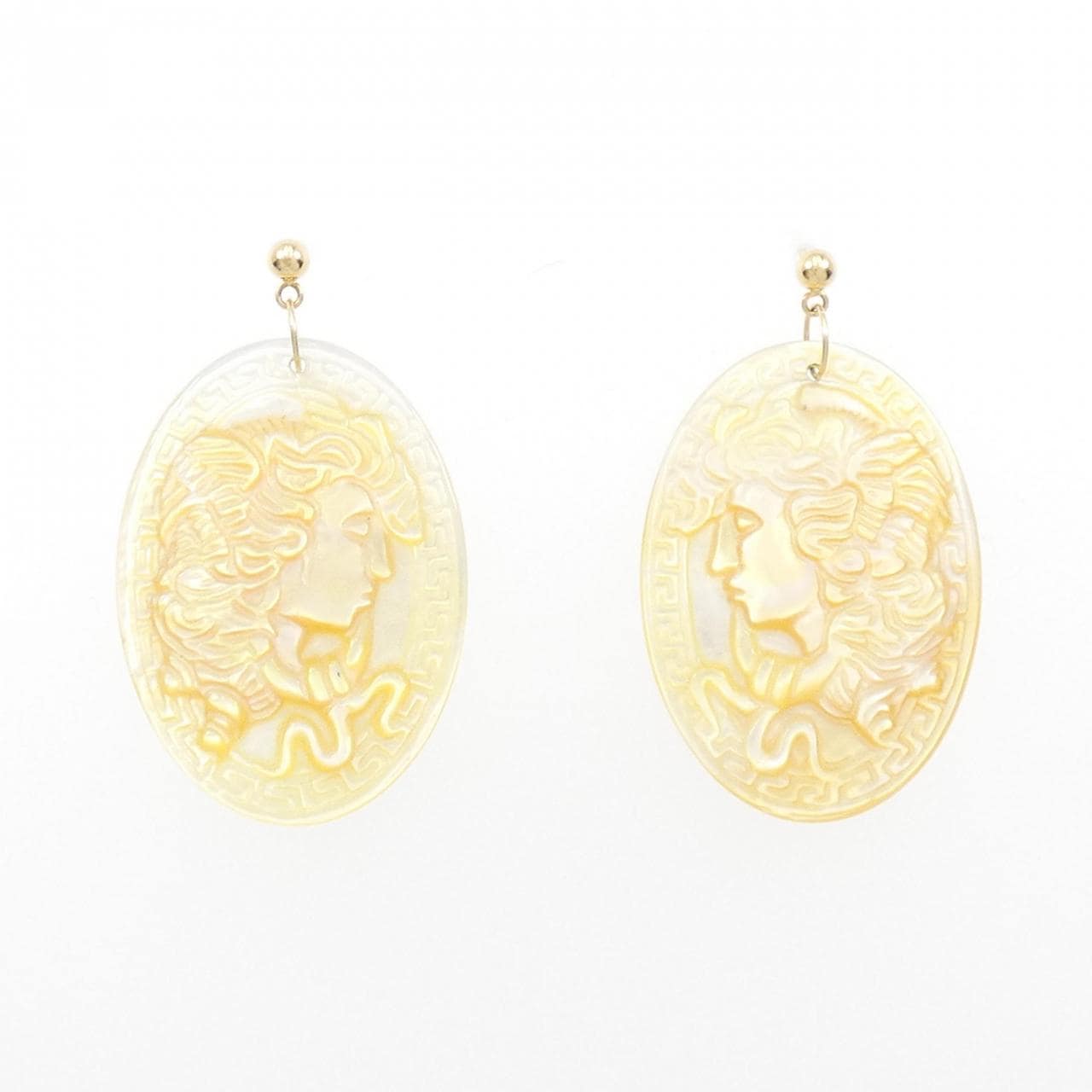 [BRAND NEW] K18YG mother of pearl earrings