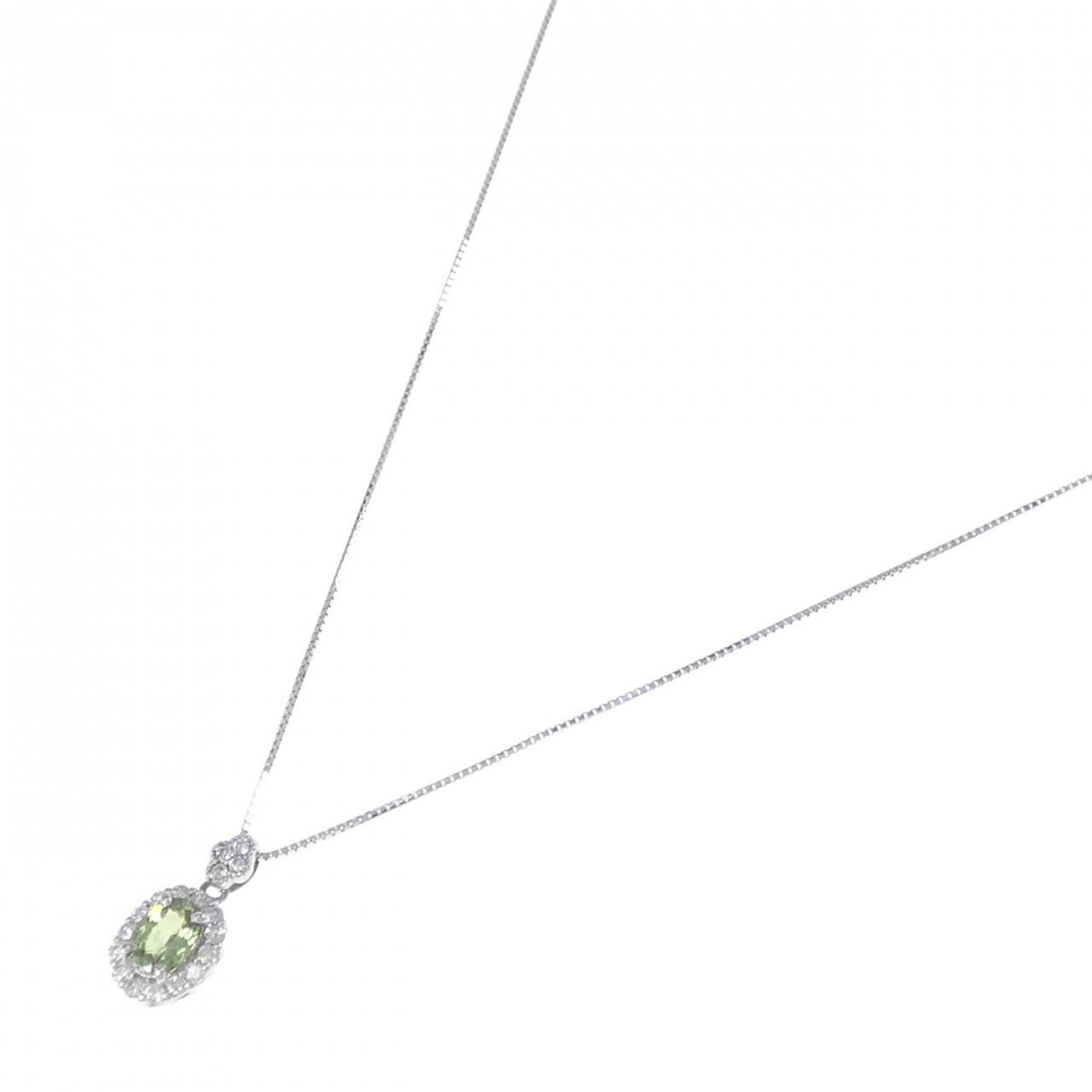 K18WG デマントイドガーネット ネックレス 0.76CT