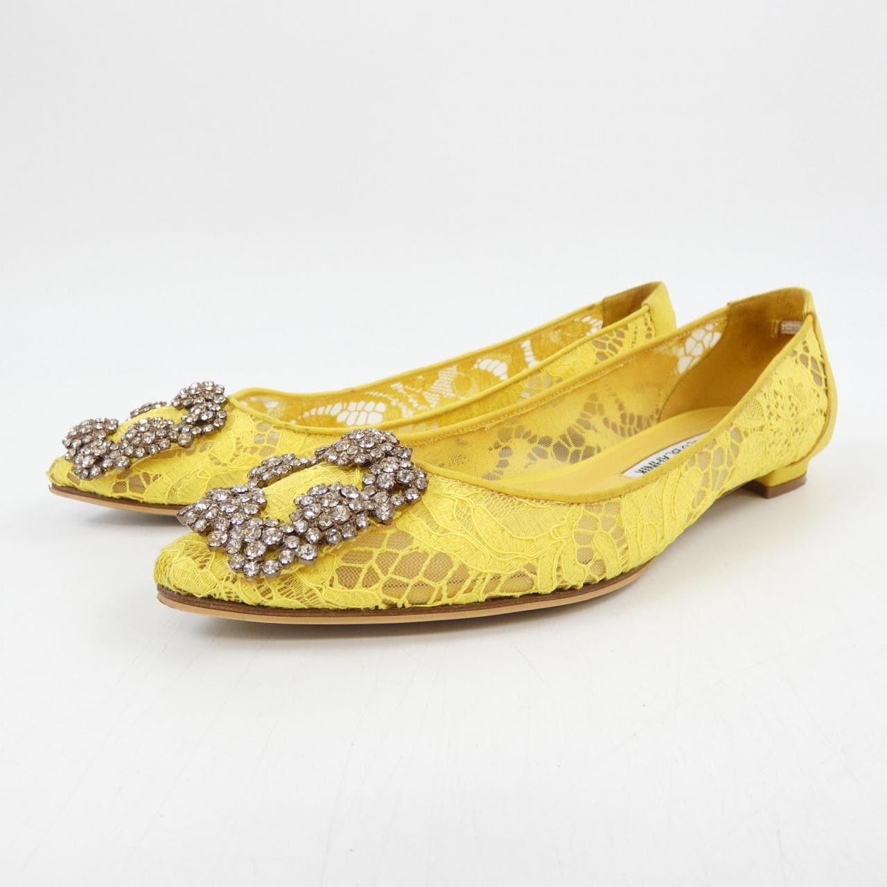 マノロブラニク MANOLO BLAHNIK HANGISIFLAT LACE ハンギシフラット レース フラットシューズ