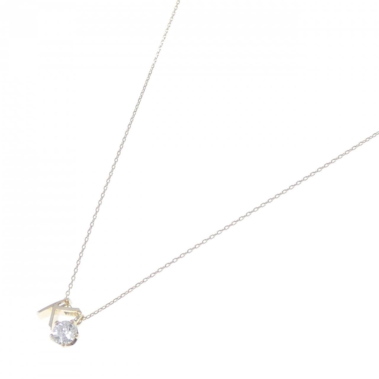 K10YG イニシャルK キュービック ネックレス