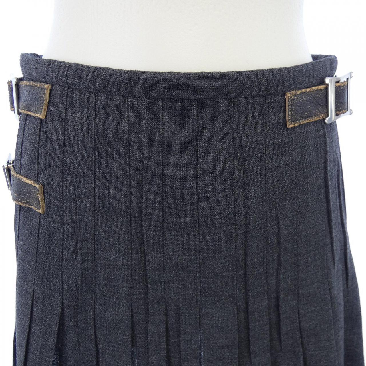 プラダ PRADA プリーツ ラッシュステッチ P147ZE SOOO 17N1 スカート