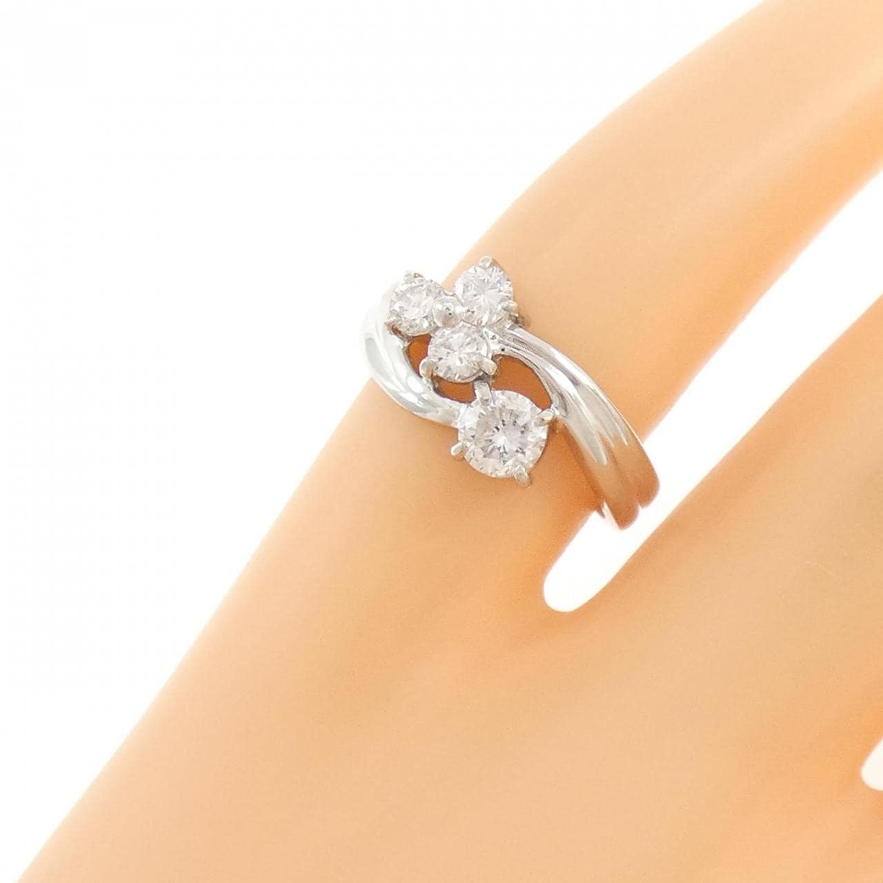 PT900 ダイヤモンド ピンキーリング 0.50CT
