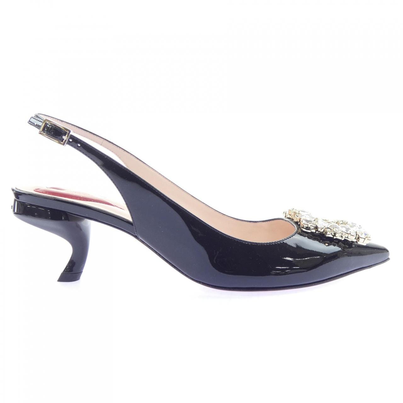 ロジェヴィヴィエ ROGER VIVIER ヴィルギュル ストラス バックル サンダル