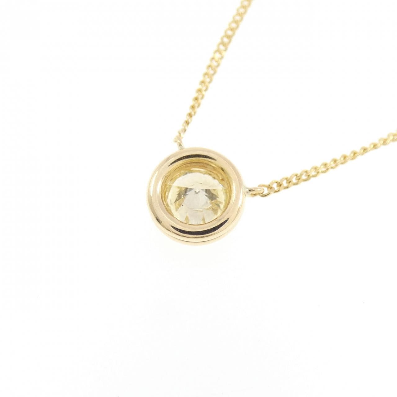 750YG ソリティア ダイヤモンド ネックレス 0.41CT