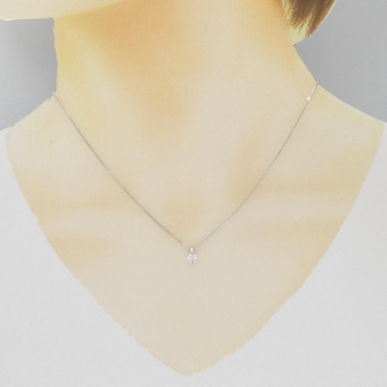 PT900/PT850 ソリティア ダイヤモンド ネックレス 0.272CT