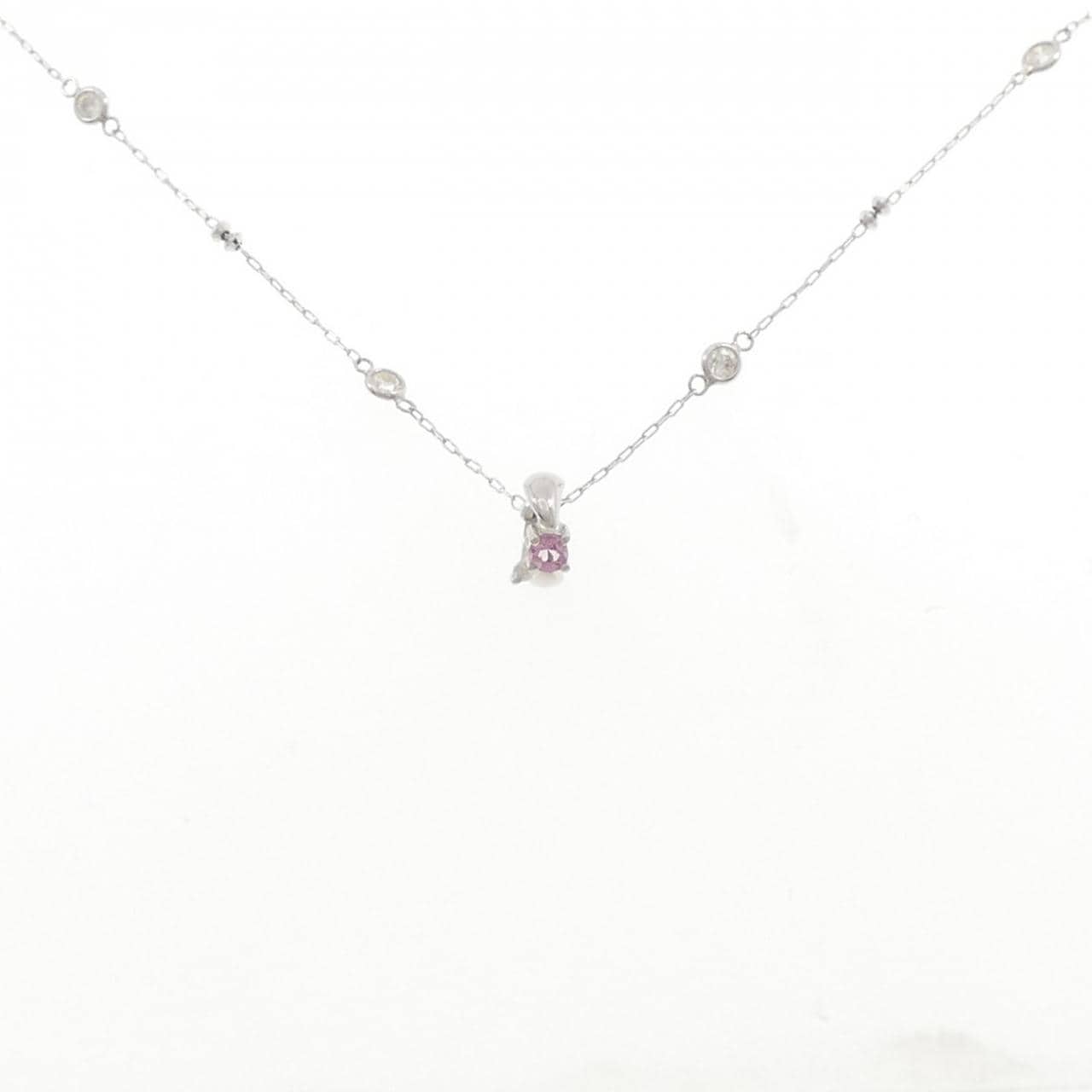 PT900/K18WG トルマリン ネックレス