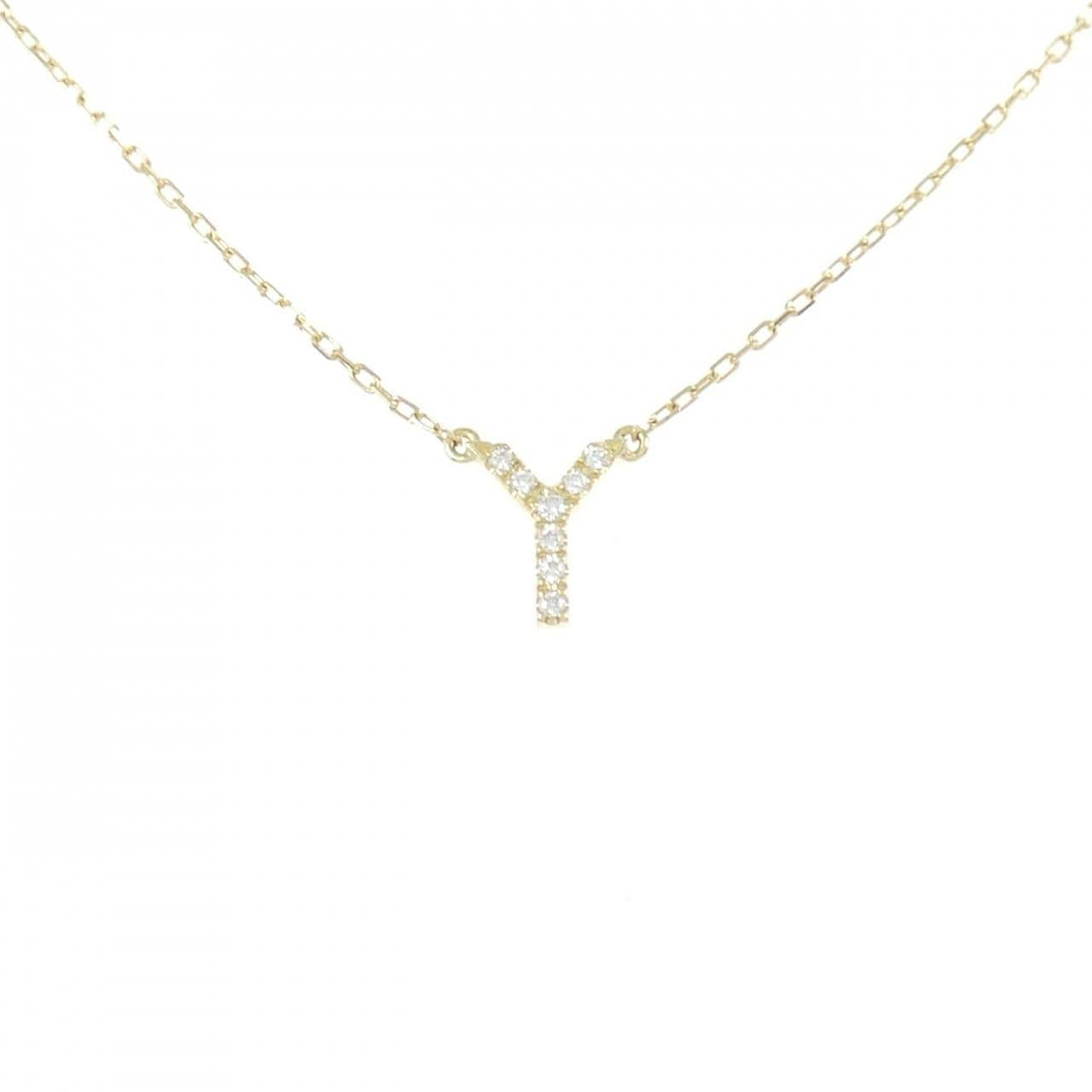 AHKAH initial necklace 0.03CT