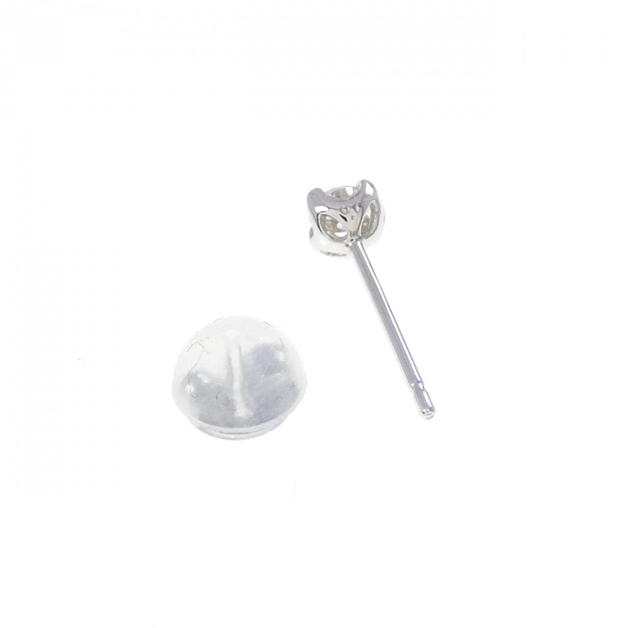 PT900 ダイヤモンド ピアス 0.1CT 片耳