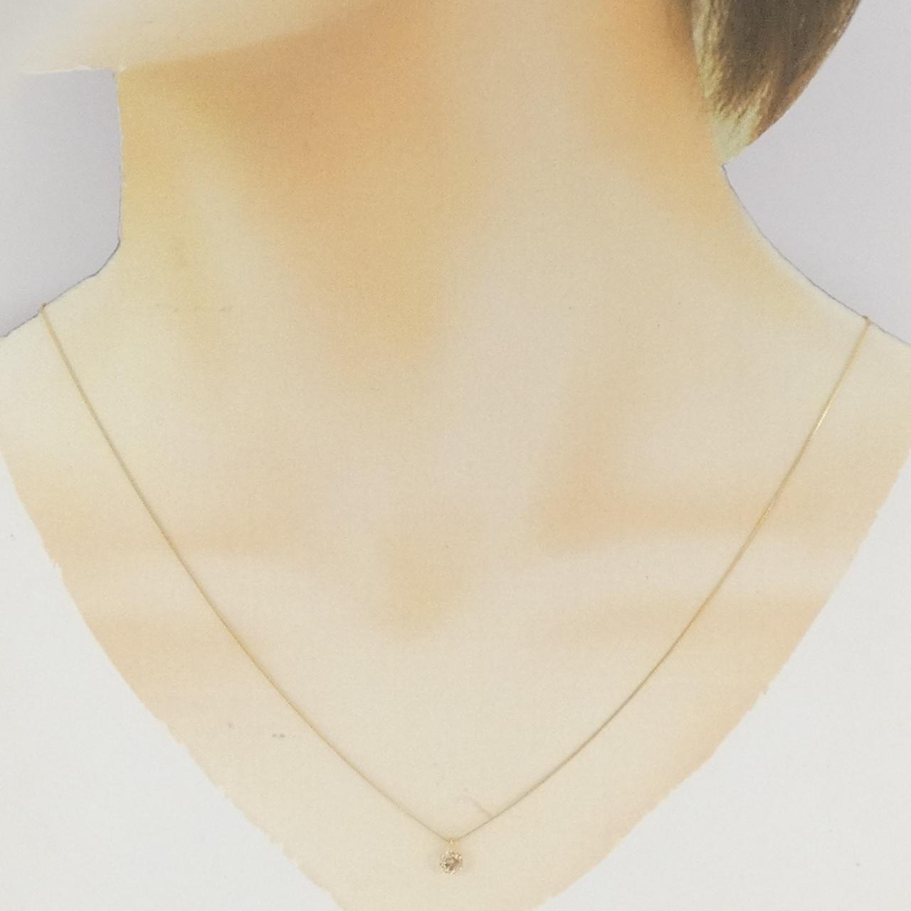 K18YG Solitaire Diamond Necklace 0.20CT