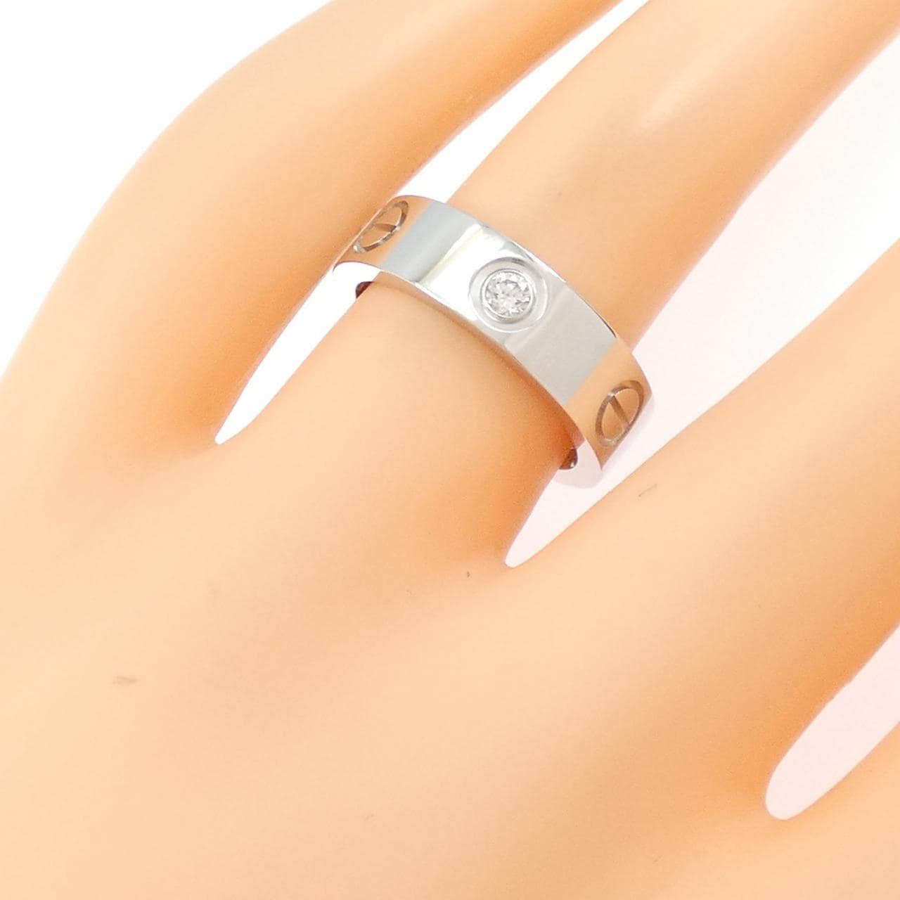 カルティエ ラブ ハーフダイヤ リング