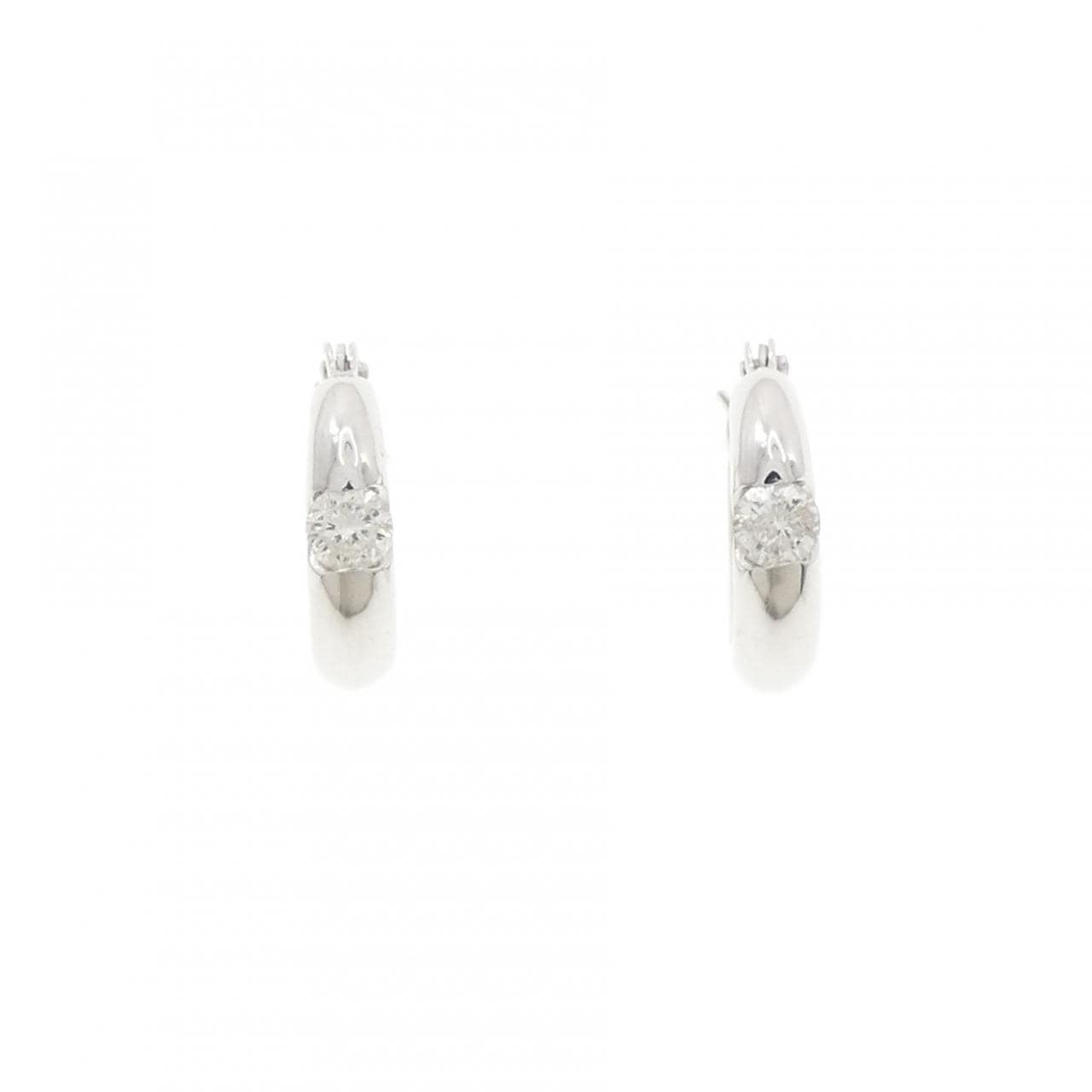 K18WG ダイヤモンド ピアス 0.16CT