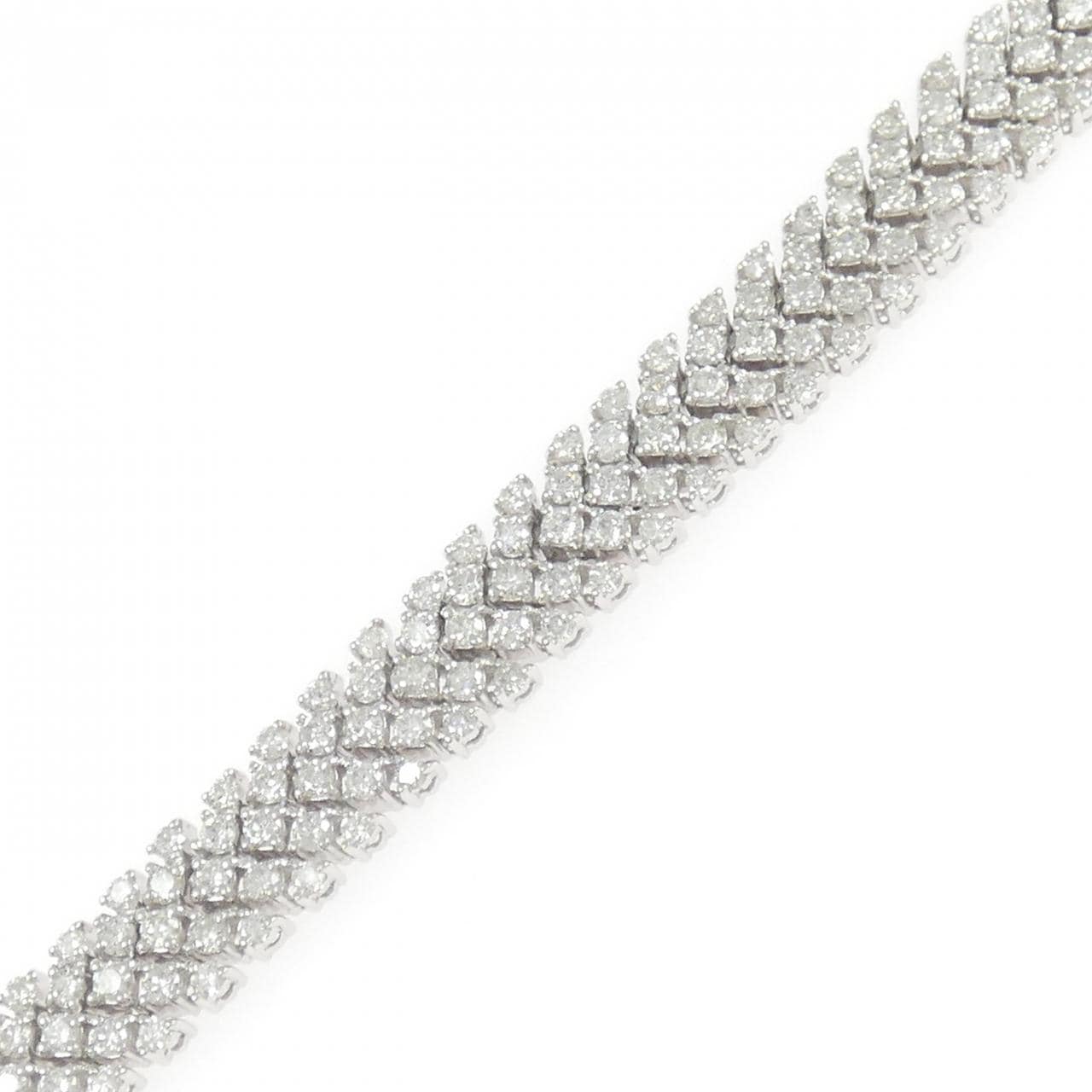 K18WG ダイヤモンド ブレスレット 5.00CT