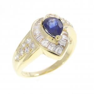 K18YG サファイヤ リング 0.70CT