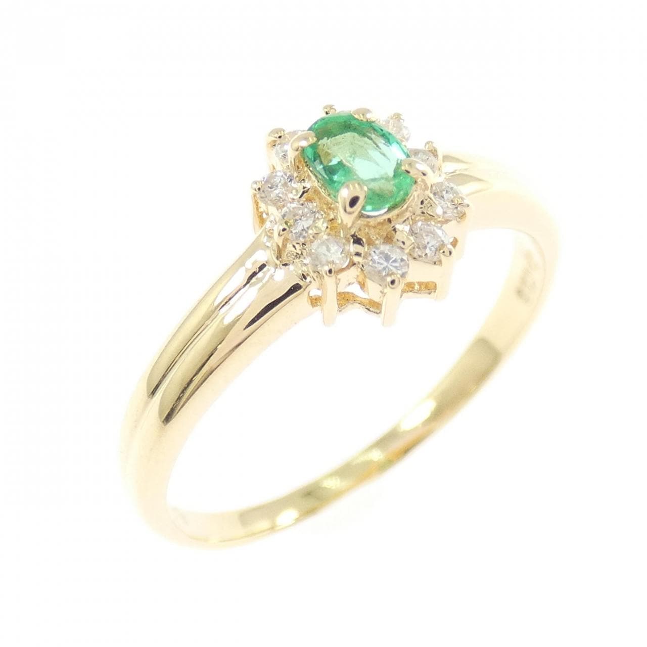 K18YG エメラルド リング 0.13CT