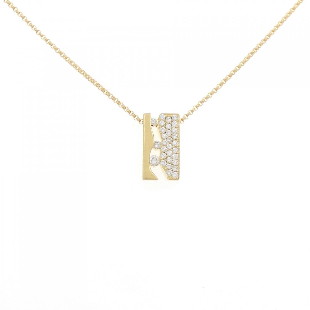 K18YG ダイヤモンド ネックレス 0.37CT