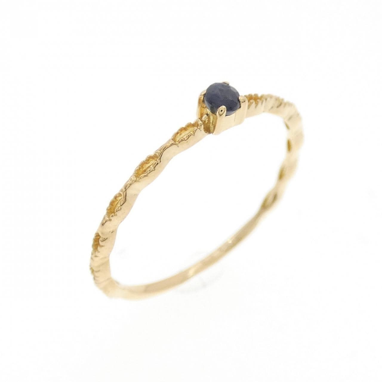 K18YG サファイヤ ピンキー リング