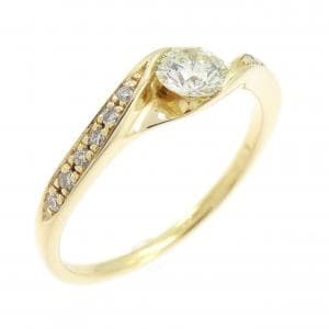 K18YG ダイヤモンド リング 0.257CT