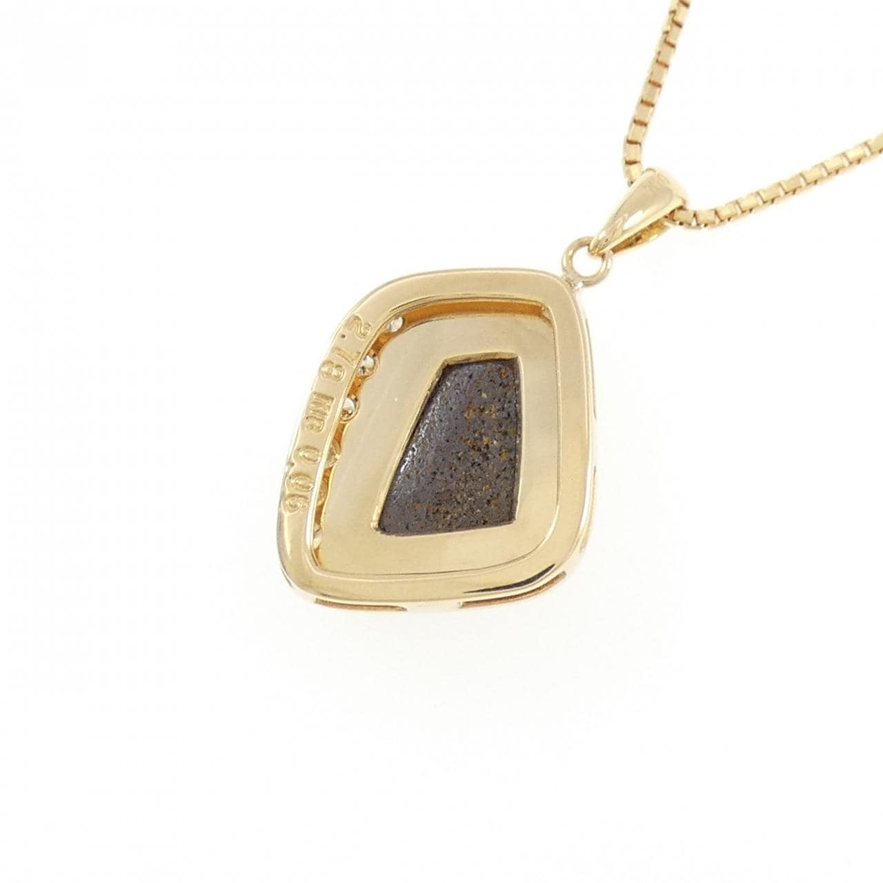 K18YG ボルダーオパール ネックレス 2.78CT