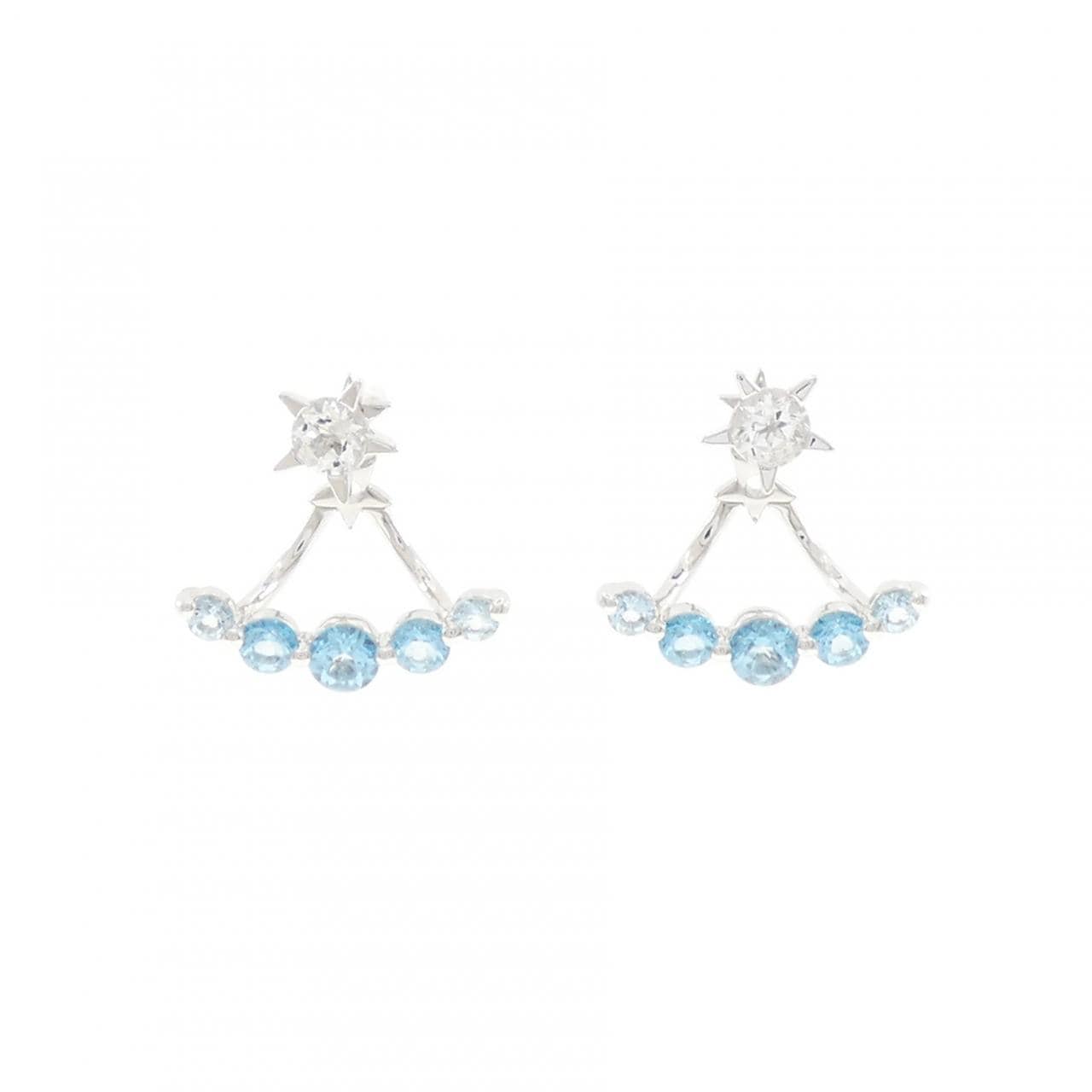 スタージュエリー ホワイトトパーズ ピアス