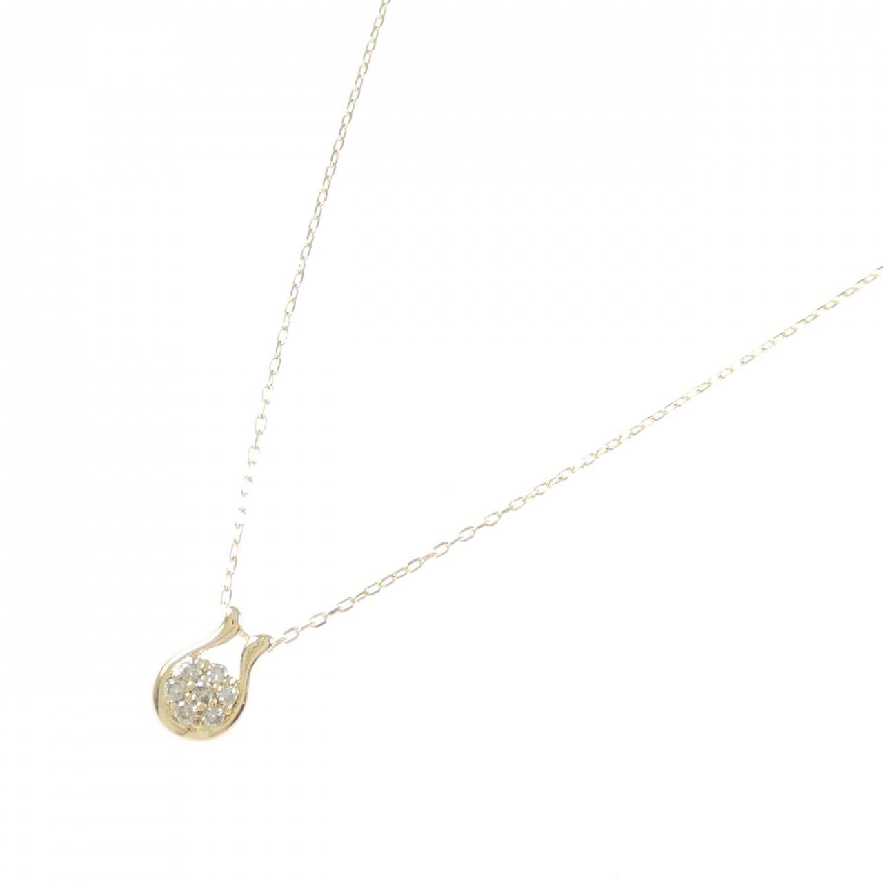 K18YG ダイヤモンド ネックレス 0.14CT