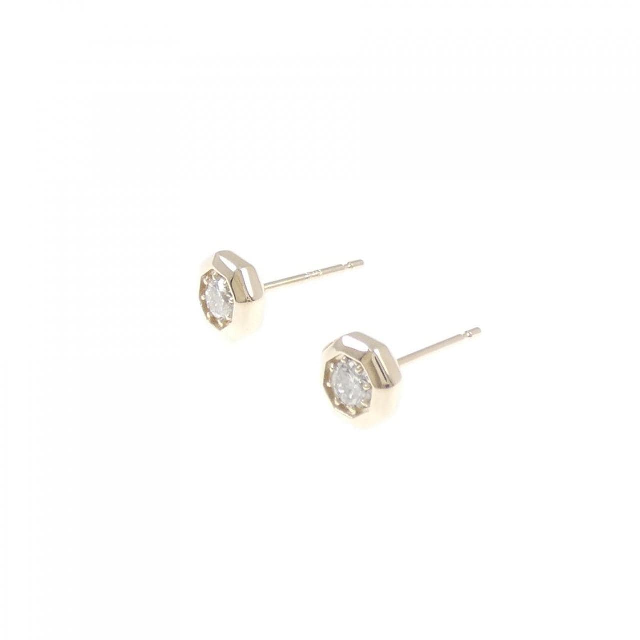 【リメイク】K10YG ダイヤモンド ピアス 0.14CT