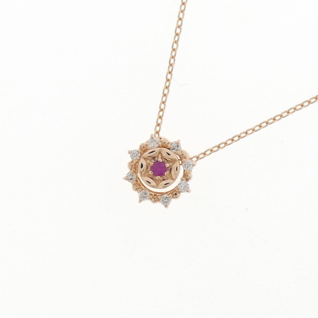 K10PG 2WAY ルビー ネックレス