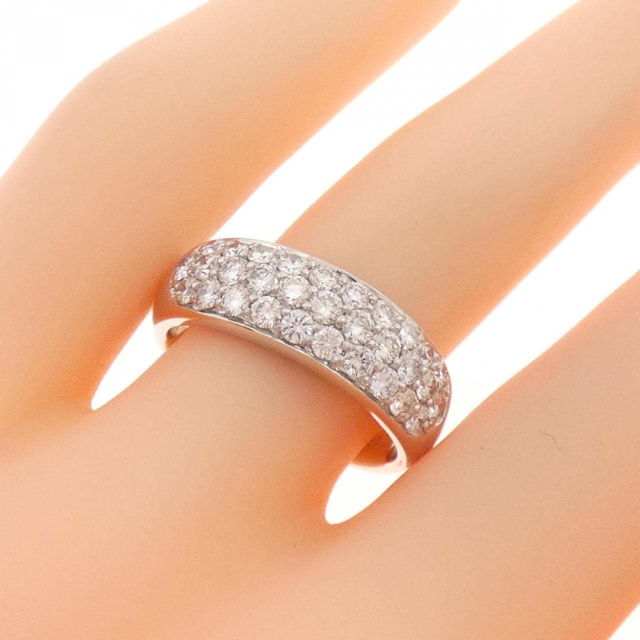 PT900 パヴェ ダイヤモンド リング 1.00CT