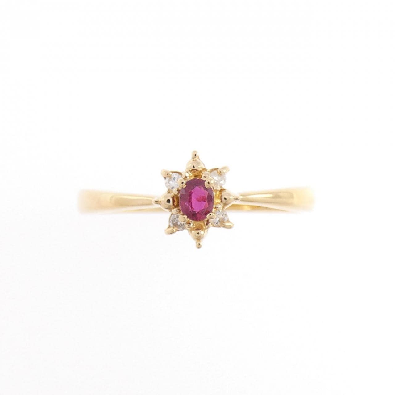 K18YG ルビー リング 0.10CT