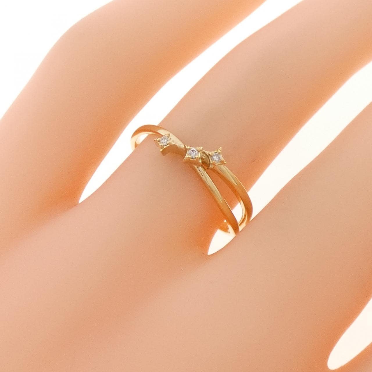 K18YG ダイヤモンド リング 0.02CT