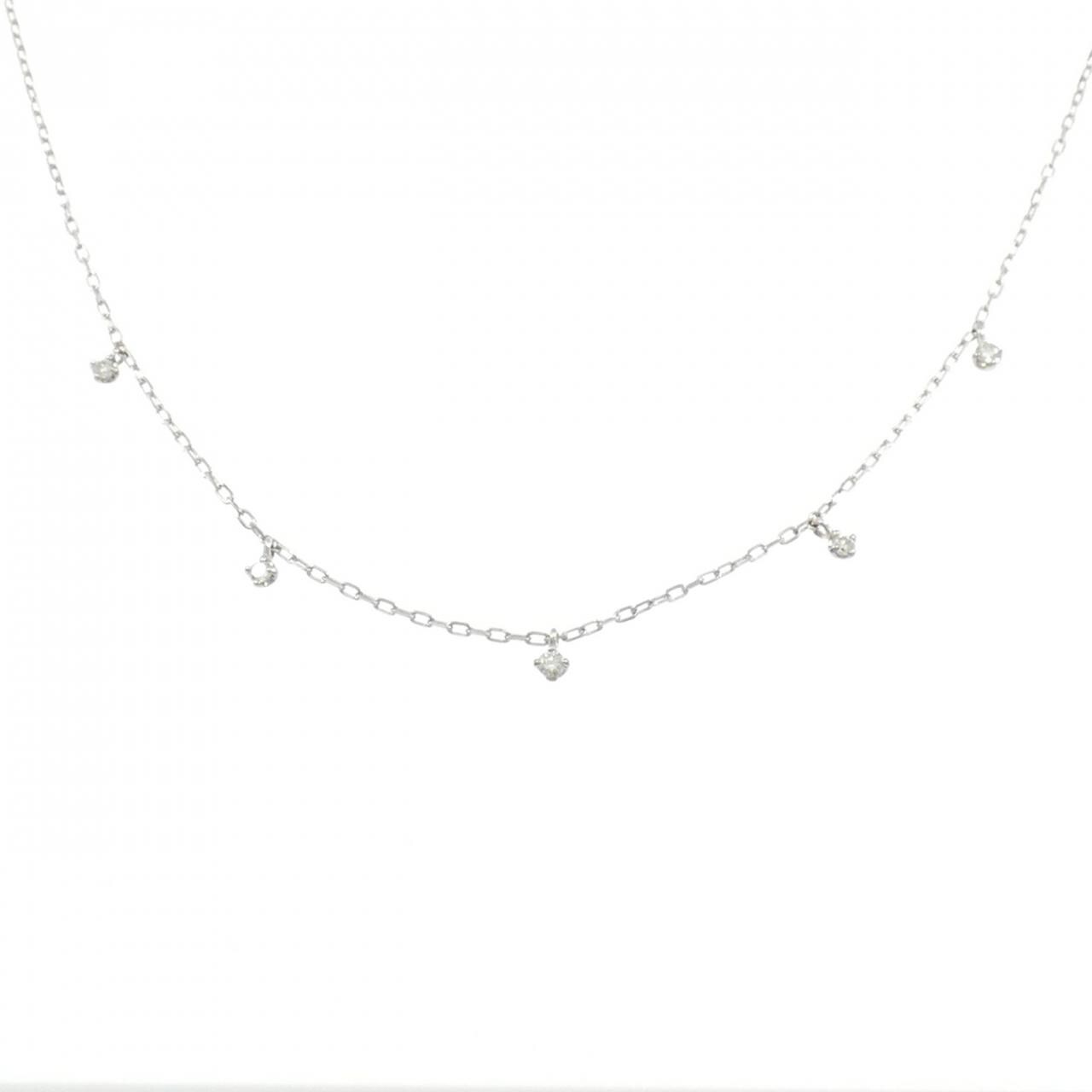 K10WG ダイヤモンド ネックレス 0.10CT