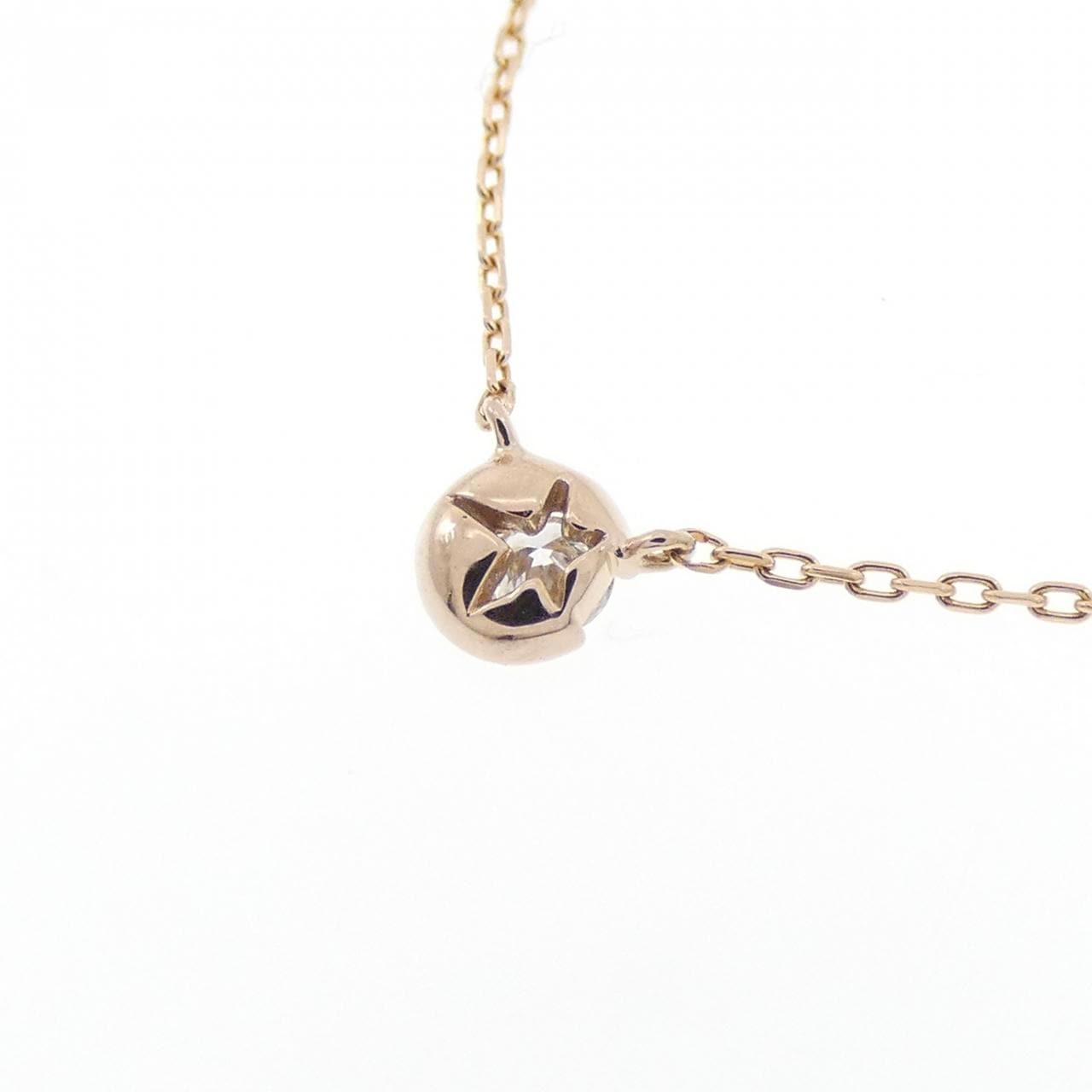 スタージュエリー ムーンセッティング ネックレス 0.04CT