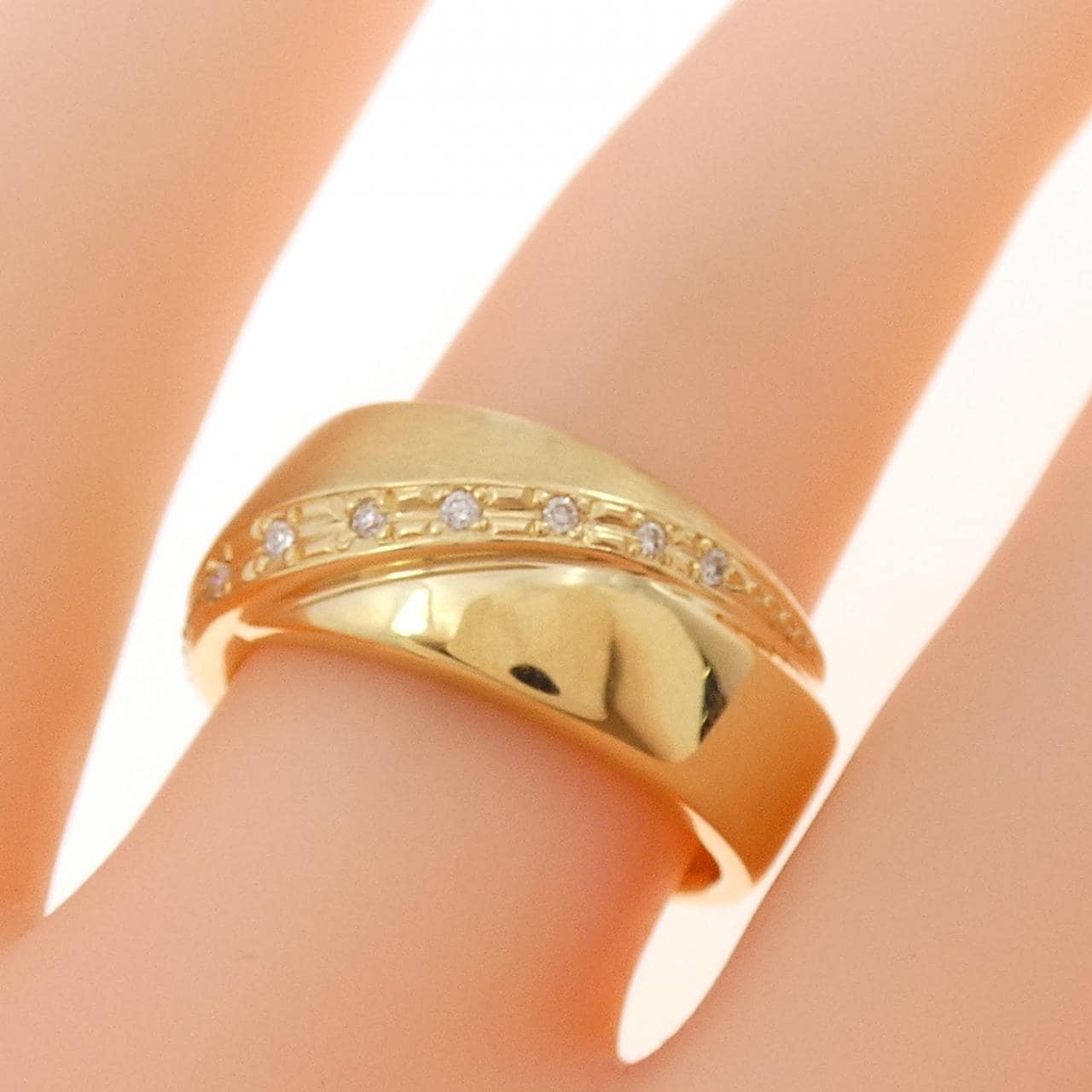 K18YG ダイヤモンド リング 0.04CT