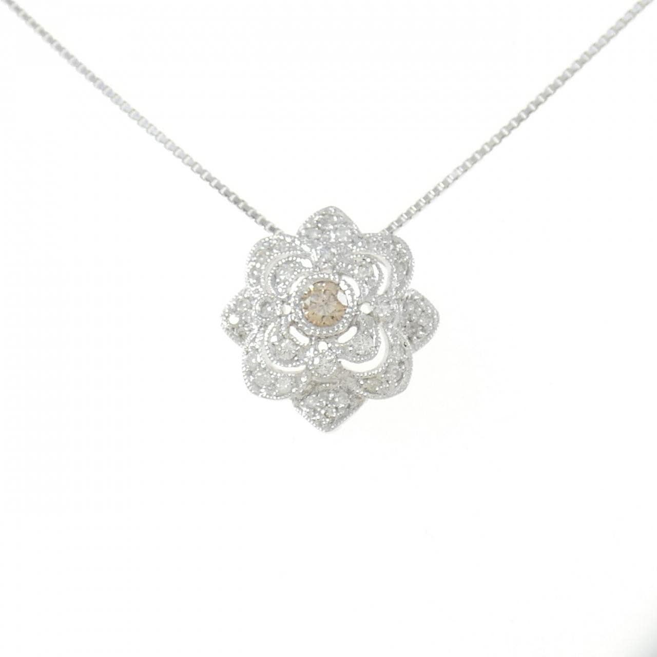 コメ兵｜K18WG フラワー ダイヤモンド ネックレス 1.20CT｜ジュエリー