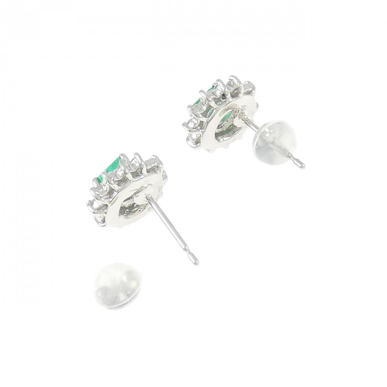 PT900 エメラルド ピアス 0.58CT