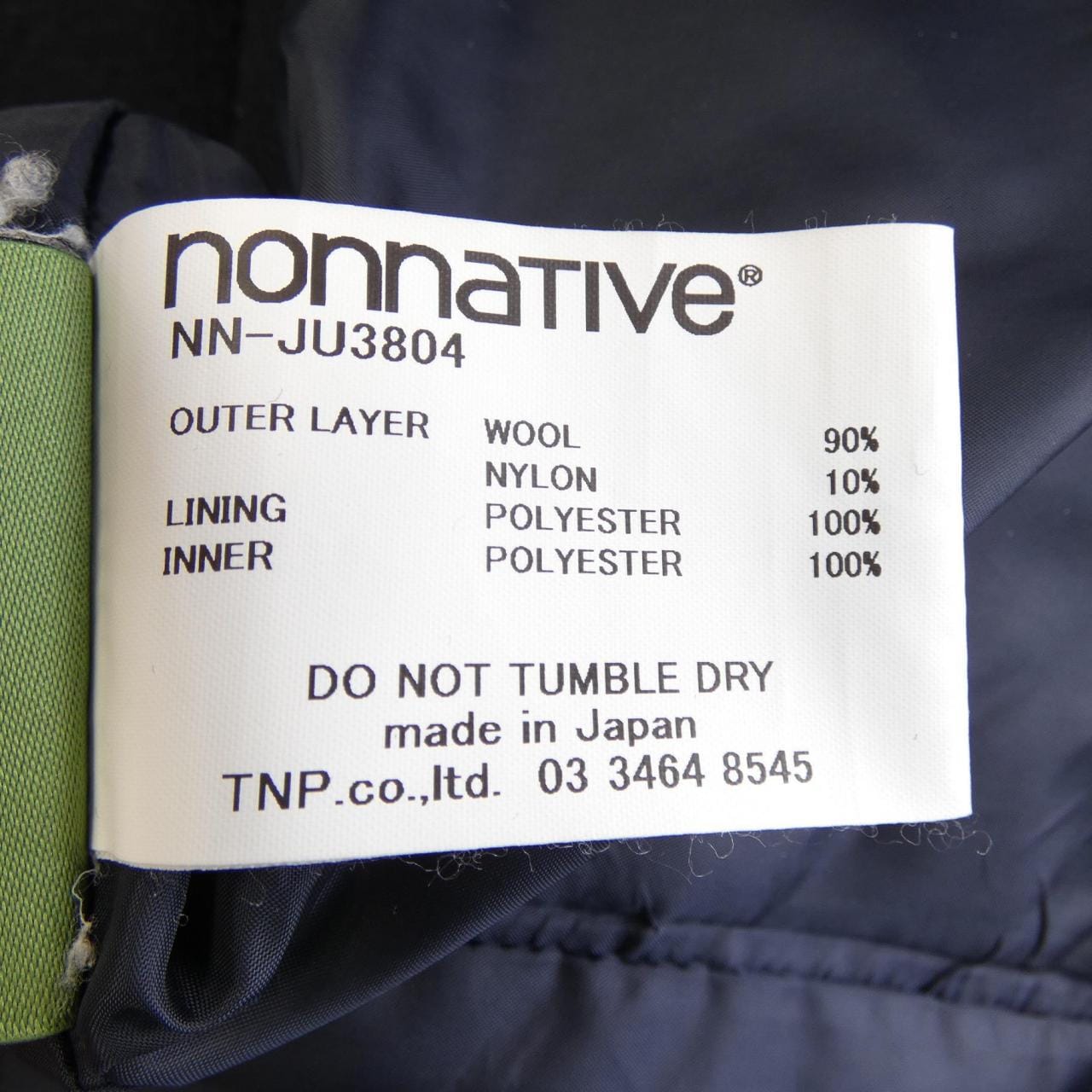 ノンネイティブ NONNATIVE NN-JU3804 コート