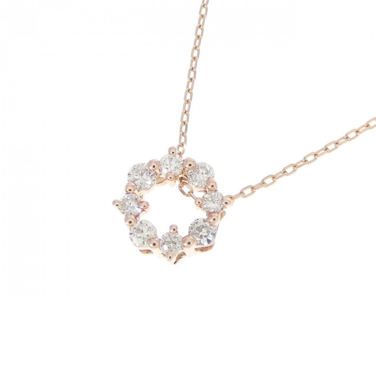 K10PG ダイヤモンド ネックレス 0.14CT