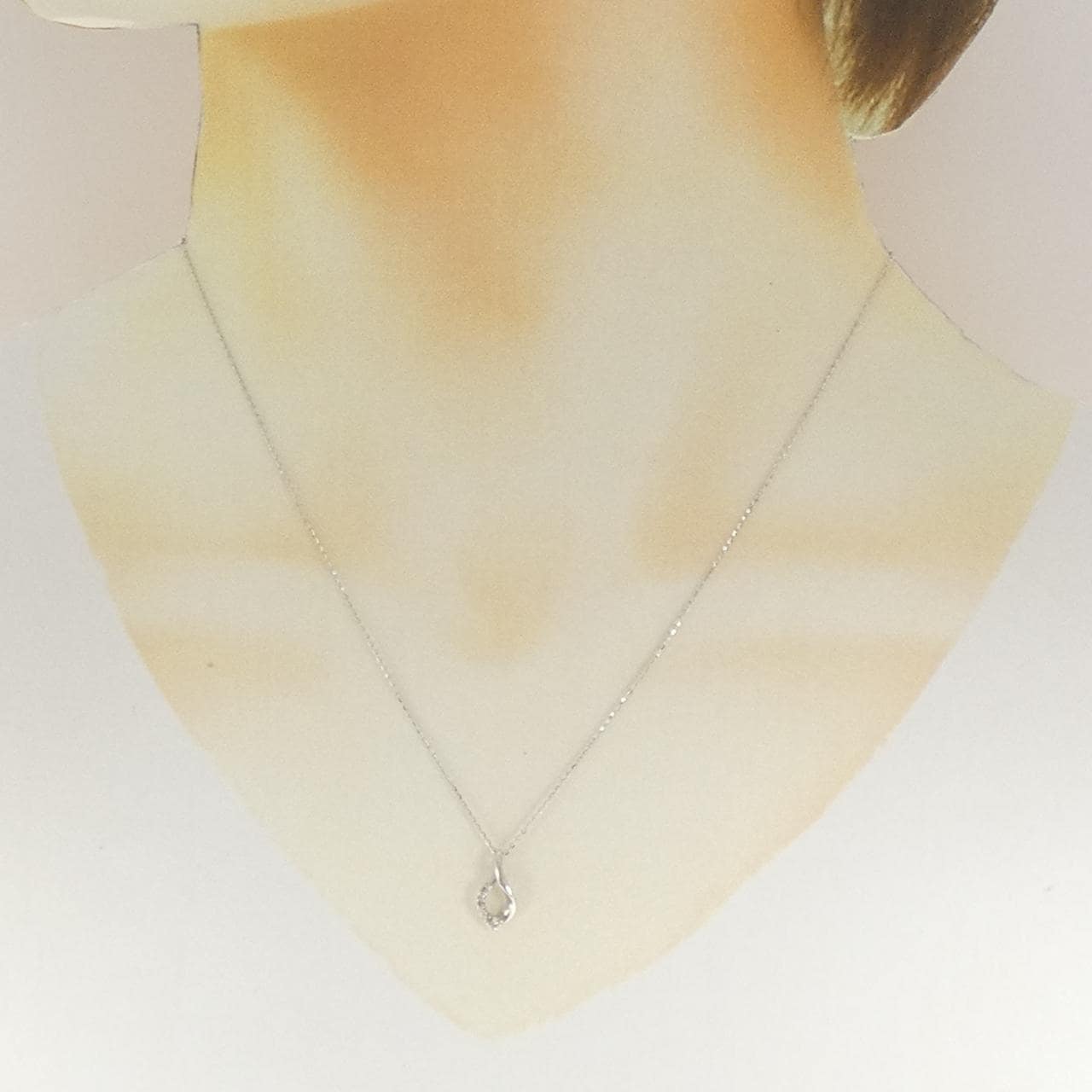 K10WG ダイヤモンド ネックレス 0.03CT