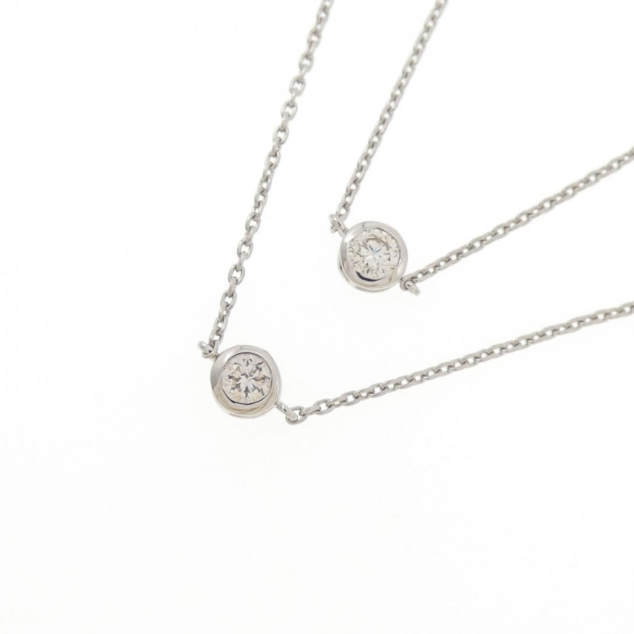 PT900/PT850 ダイヤモンド ネックレス 1.00CT