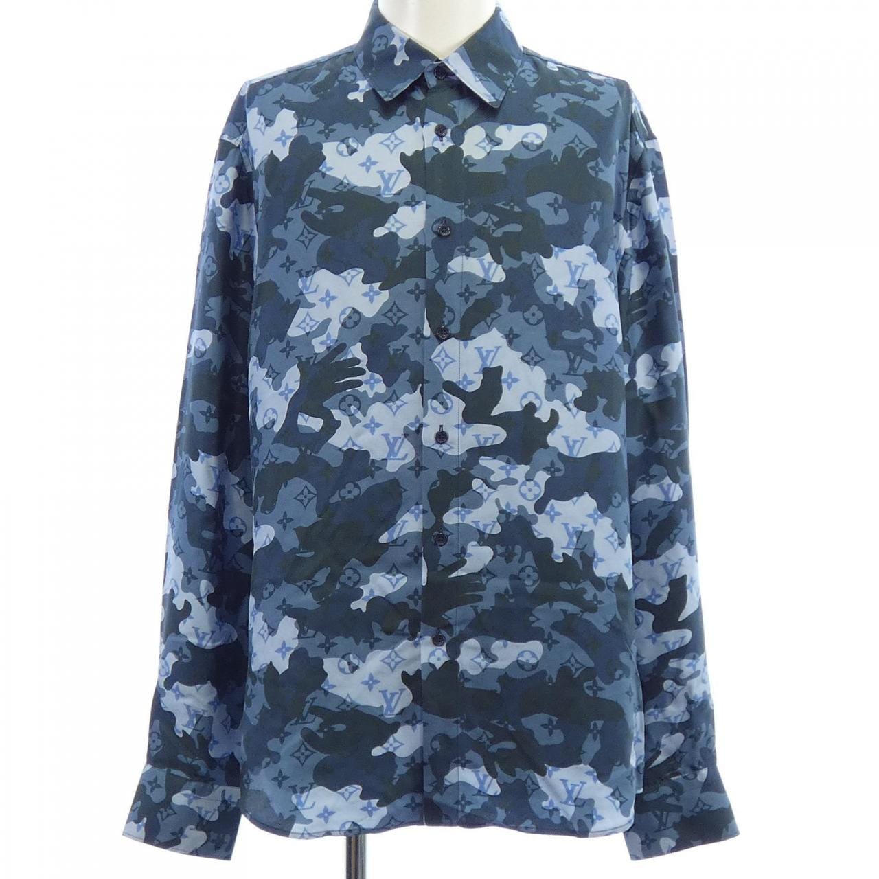 ルイヴィトン LOUIS VUITTON モノグラムカモレギュラーシルクシャツ HJS11WXFU シャツ